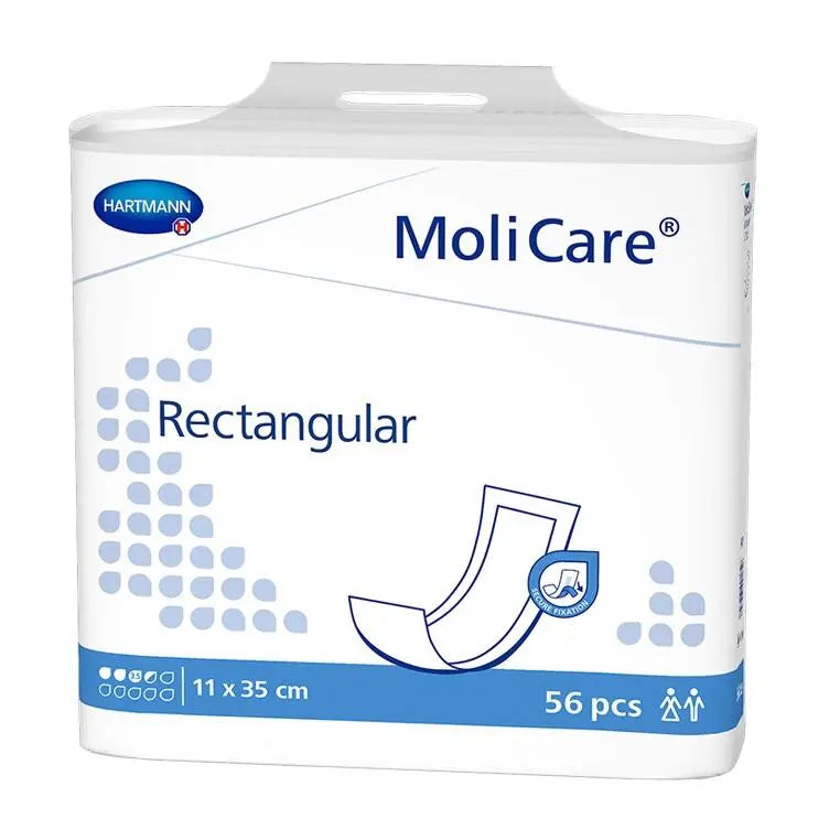 MoliCare Rectangular Pad 11 x 35cm, 3.5 Drops - Pack (56) Hartmann