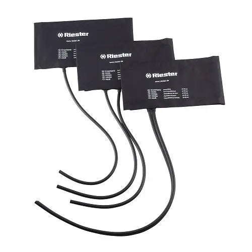 Riester BP Cuff & Bladder, Child, 2 tube, 35.5cm x 10cm - Blue Riester