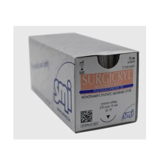 Surgicryl Monofast 3/0 RC 3/8 Circ DS 16mm 75cm Undyed - Pack (12) SMI