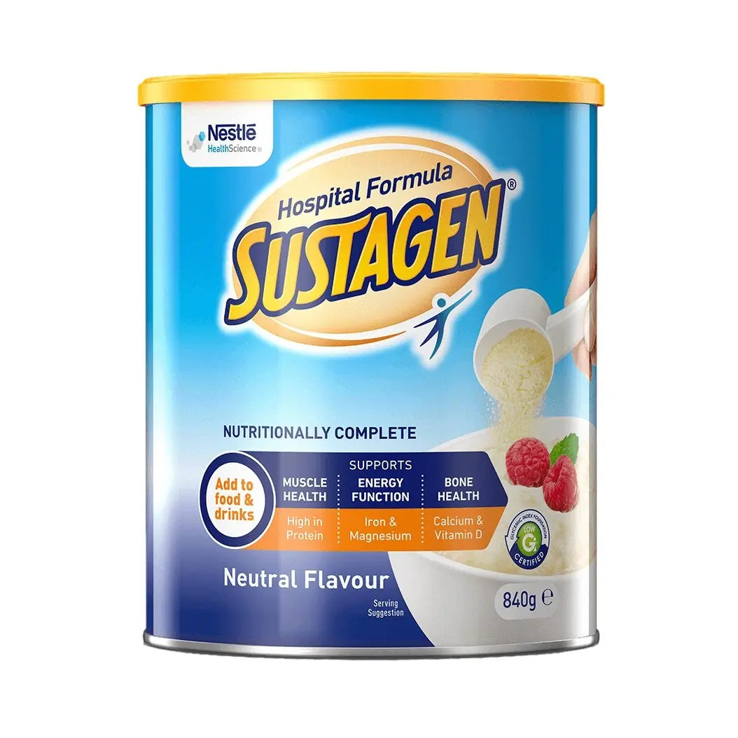 Sustagen Hospital Formula Neutral 840g Can - Carton (6) Nestle