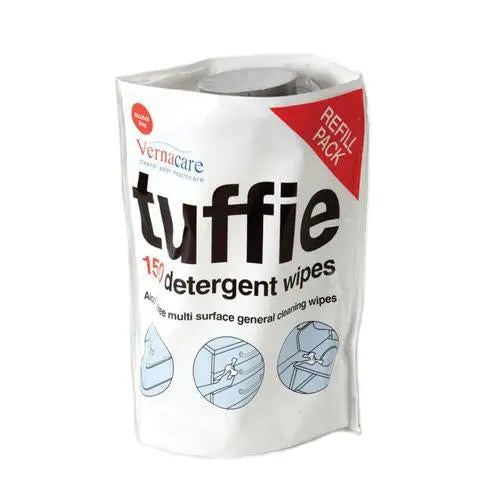 Tuffie Wipes Refill Pack 150's - Carton (6) Vernacare