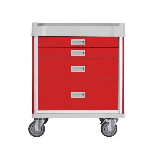 Viva Emergency Cart Red - 5 Drawers W690mm x D520mm x H1010mm (GC2050) Viva