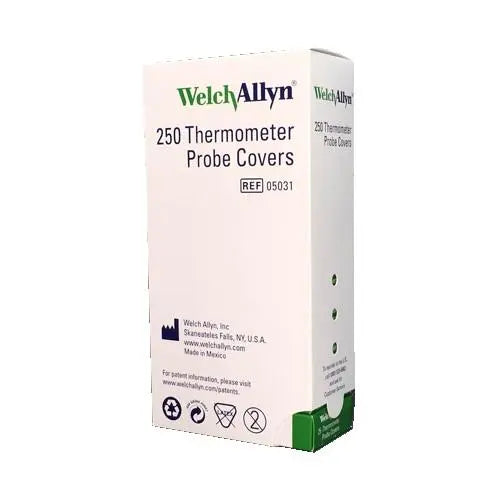 WELCH ALLYN SureTemp Disposable Thermometer Probe Covers (White Box) - Box (250) Welch Allyn