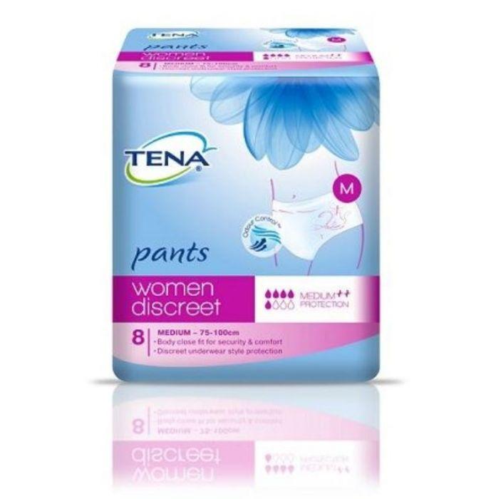 TENA Pants Discreet Women Medium - Carton 24 (3 Packs of 8)