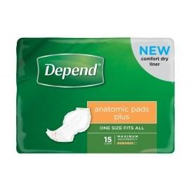 Depend Anatomics Pads Plus Carton (15x4)
