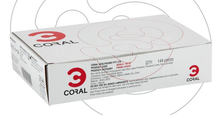 Coral Healthcare Probe Covers Non-Sterile Latex Free Non-Lubricated - Box (144)