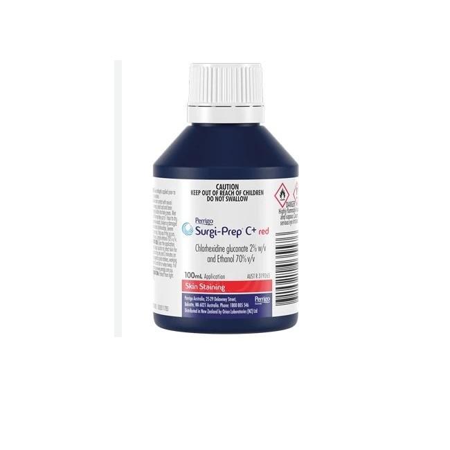 Surgi-Prep C+ Red (Chlorhexidine 2% and Ethanol 70%) 100ml - Each