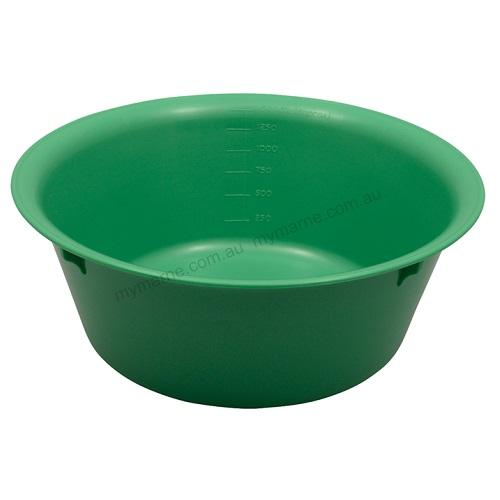 Autoclavable Plastic Bowl 205mm, 1500ml Green - Each