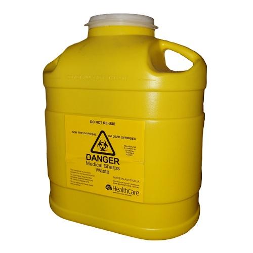 ASP Sharps Disposal Container 5L Clip De-Notch Top