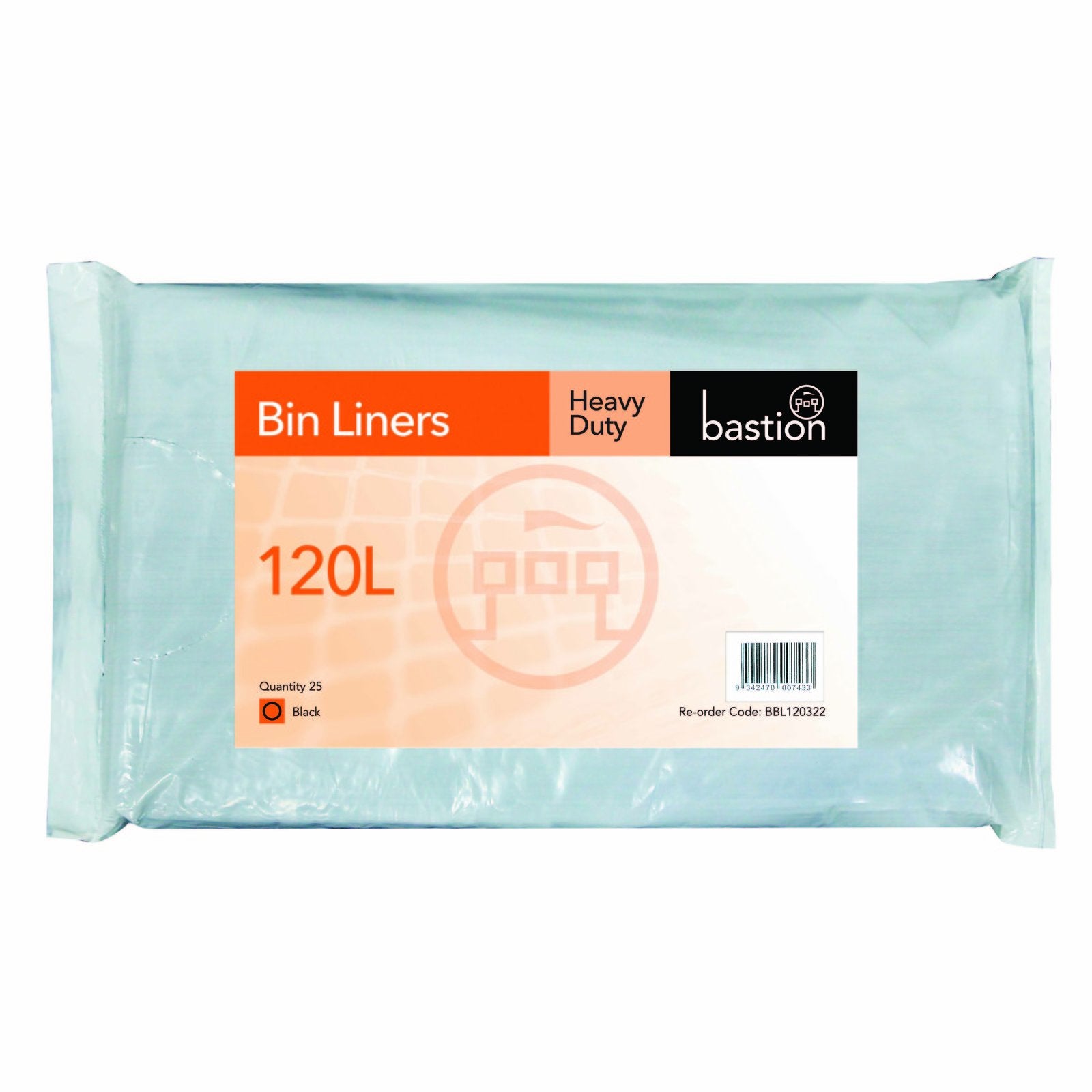Bin Liner 120L Black Heavy Duty - Carton (200)