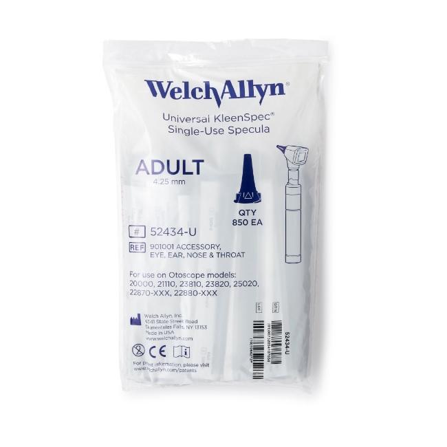 Ear Specula WELCH ALLYN Disposable Tips Adult 4.25mm (34/Pk) - Bag (850)