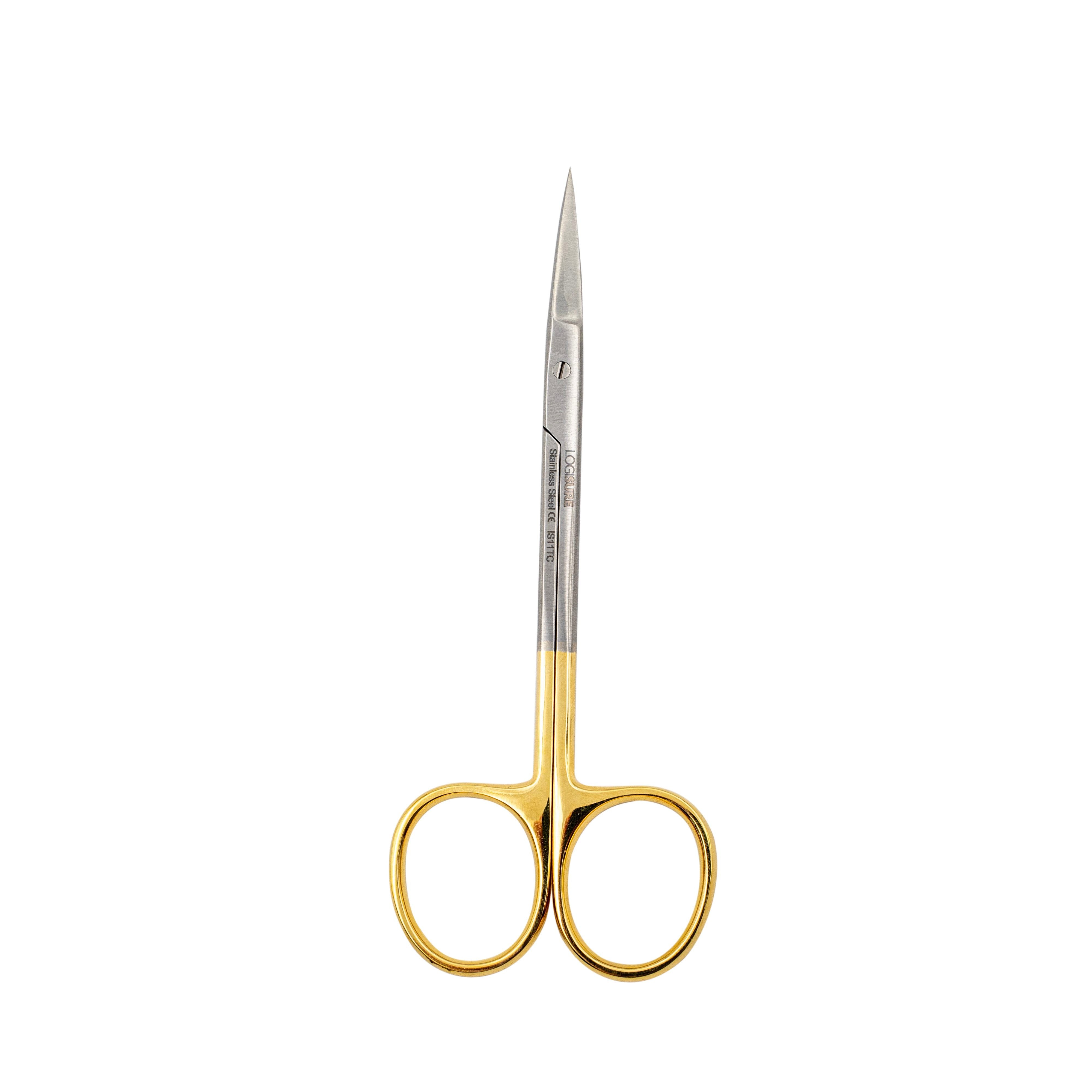 LOGISURE Iris Scissors Tungsten Carbide 11cm Straight
