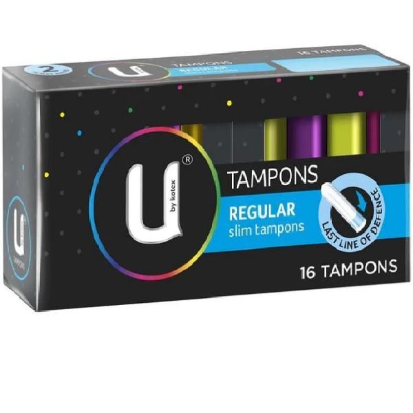 Kotex U Tampons Regular (Pack 16) (034108) - Carton (12)