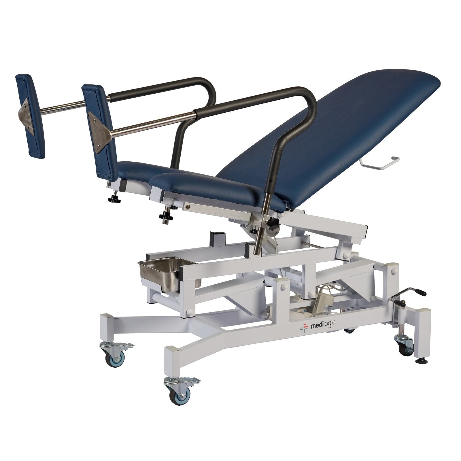 LOGIFORM Deluxe Electric Gynaecology Couch Navy Blue