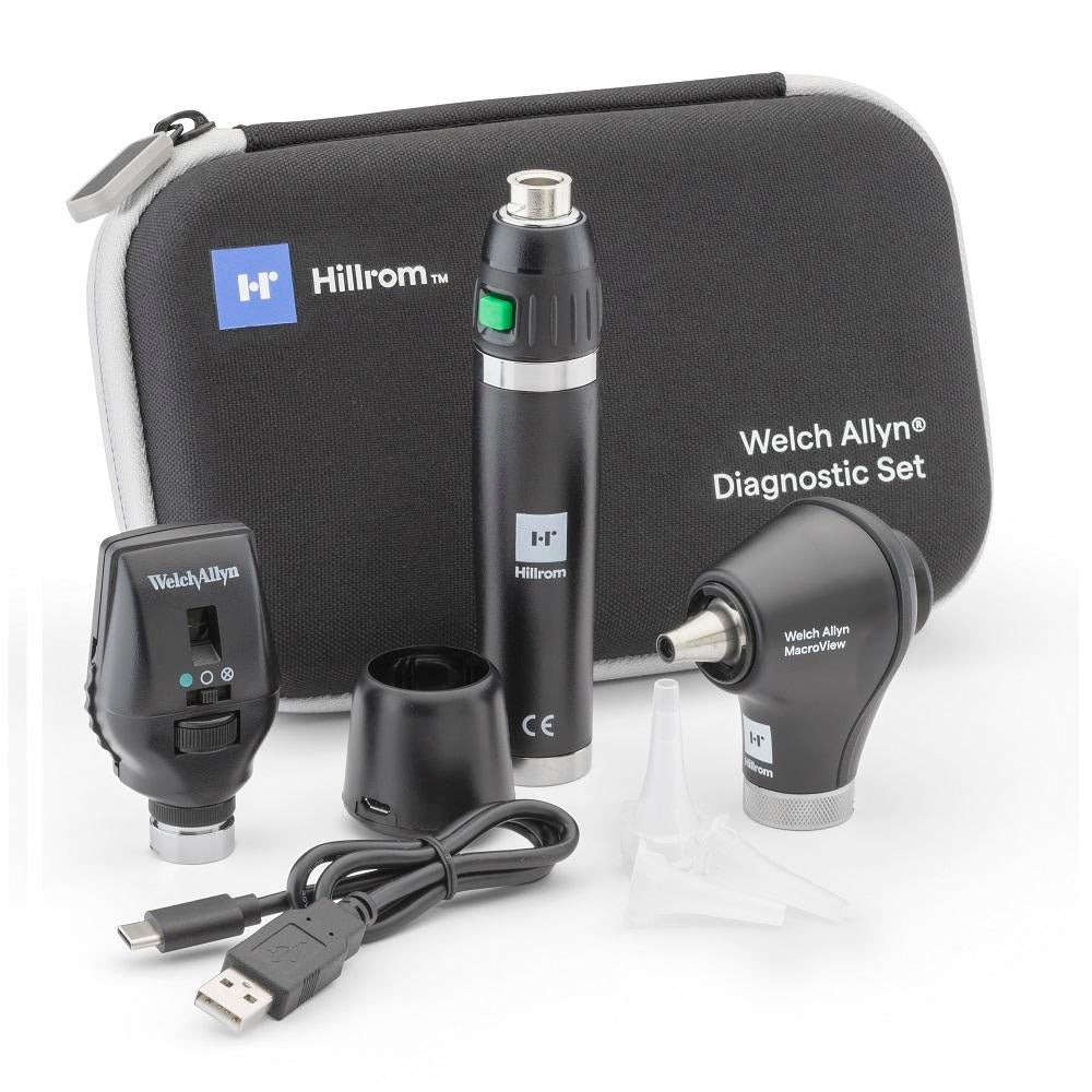 WELCH ALLYN Diagnostic Set LED Coaxial, Macroview Basic Otoscope, Li-ion Basic USB