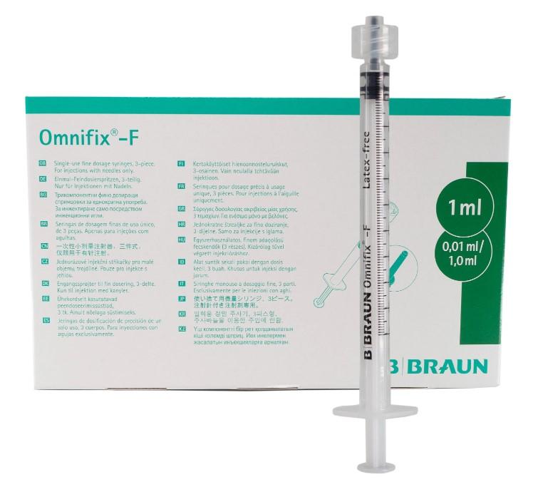 Omnifix 1ml Low Dead Space Syringe Luer Lock - Box (100)