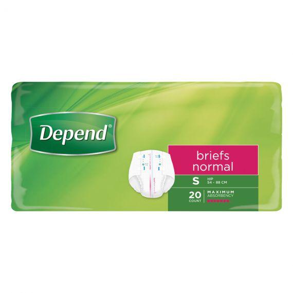 Depend Briefs Normal Small - Carton (20x3)