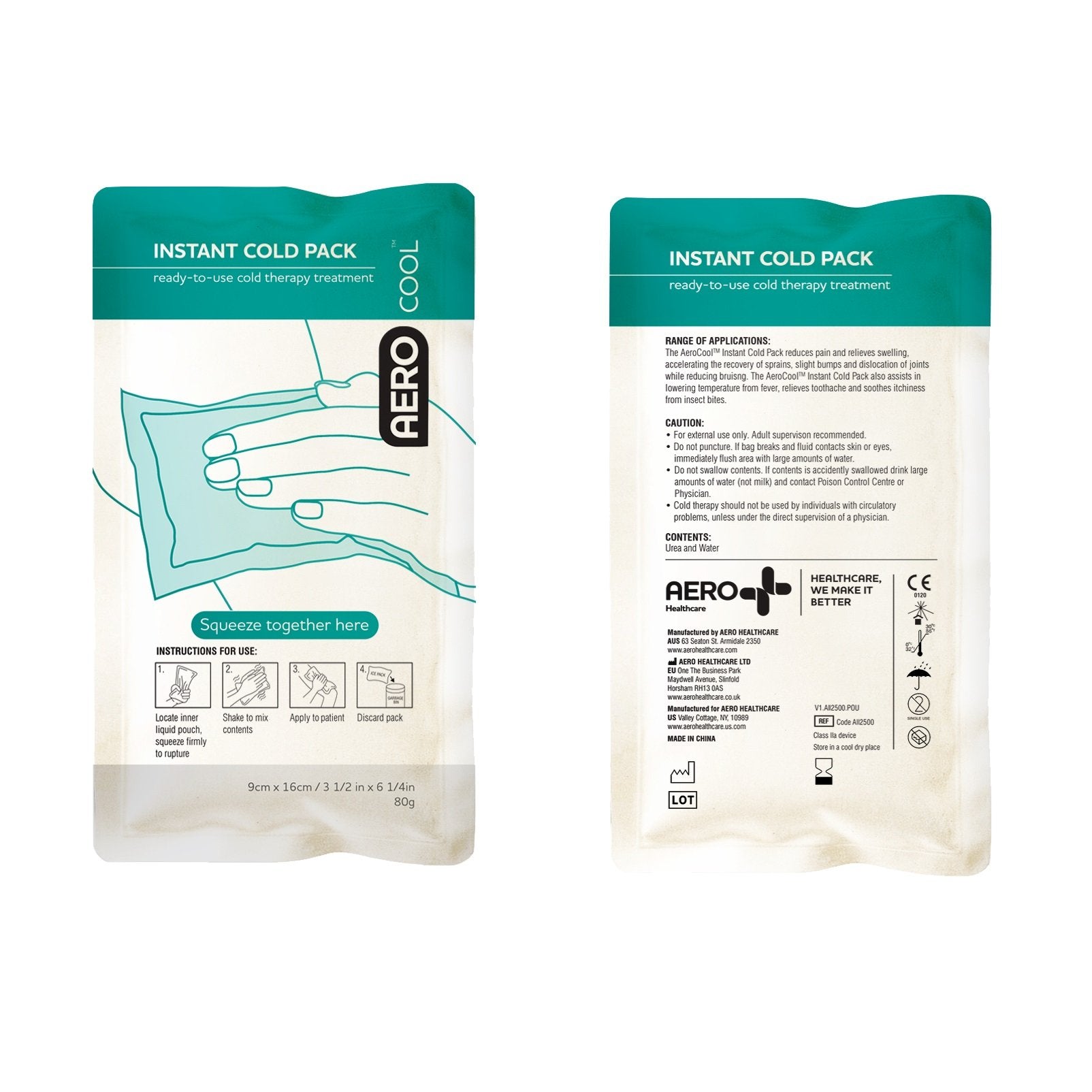 Aerocool Instant Ice Pack 80g 16cm x 9cm - Each