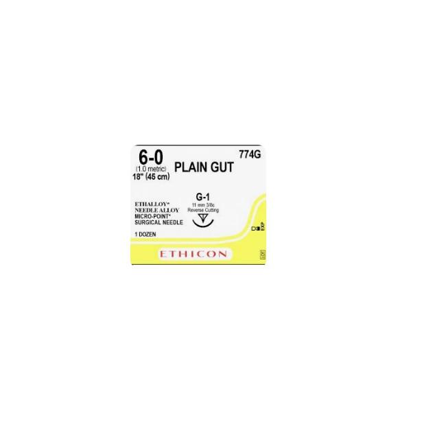 Plain Gut Suture 6/0 G-1 45cm - Box (12)