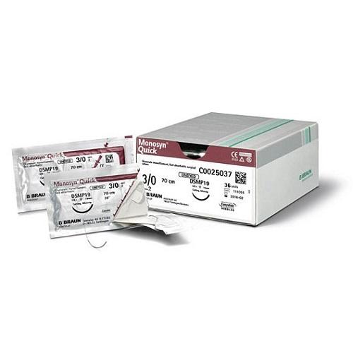 Monosyn Quick 4/0 Suture Undyed 45cm DS19 - Box (36)