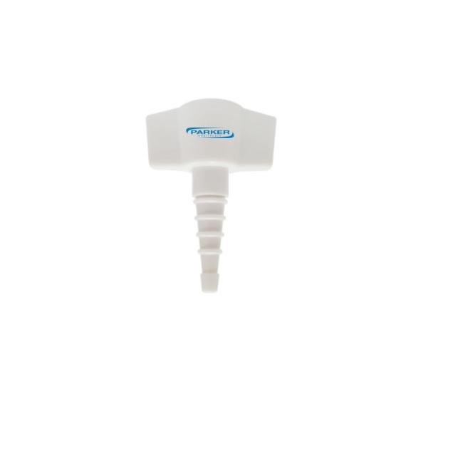 White Nipple & Wingnut for Oxygen Flowmeters 1/4in BSP Thread - Each