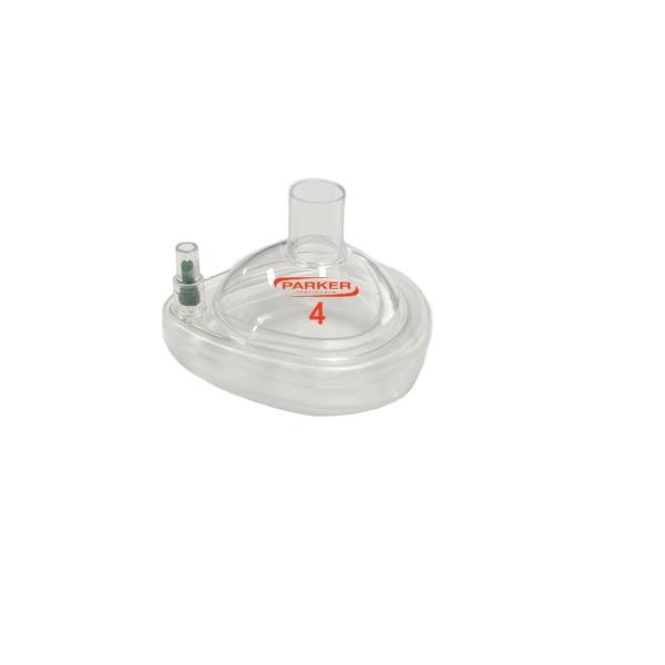 Disposable Air Cushion Mask w/ MRI Safe Valve #4 Red Small Adult 22mm - Carton (30)