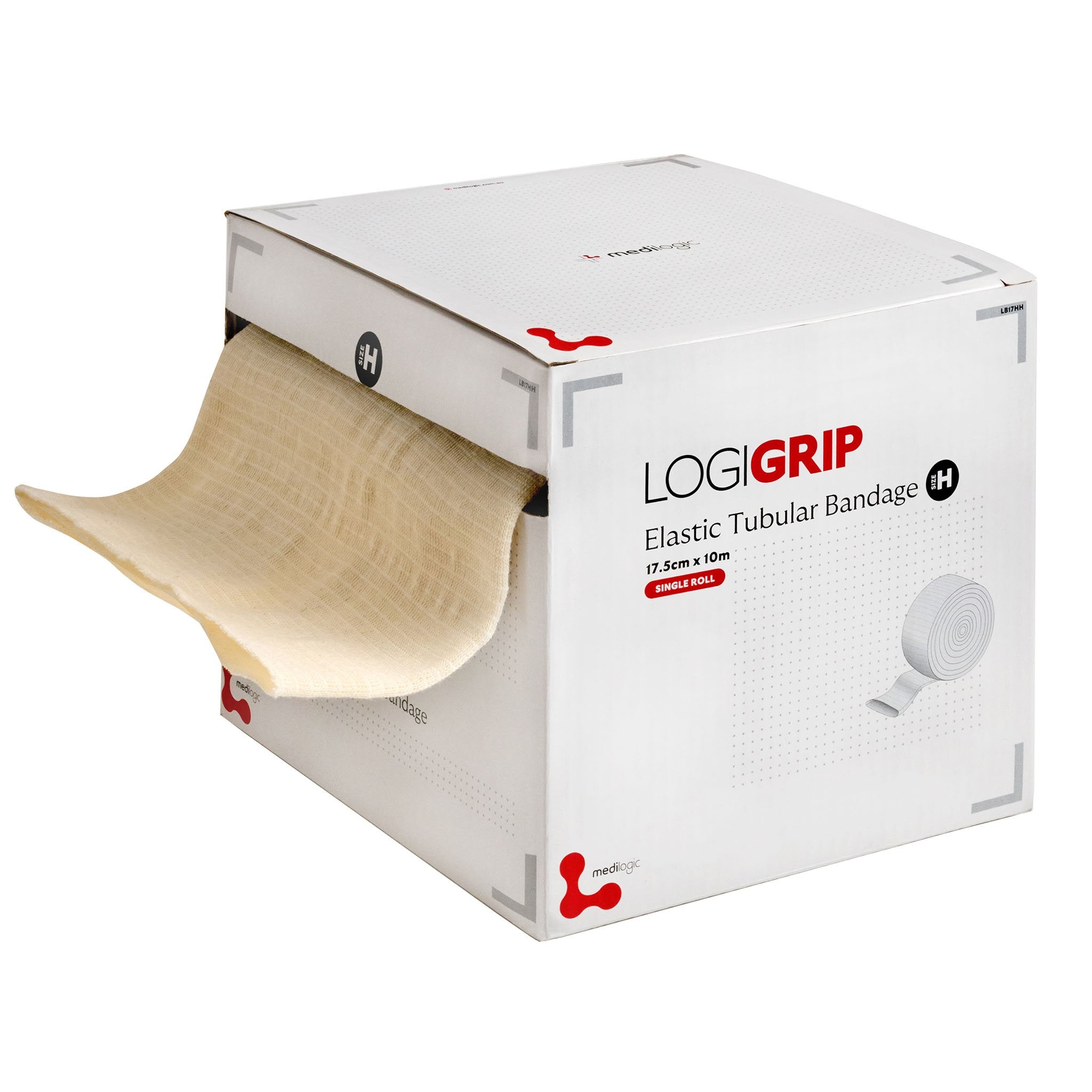 LOGIGRIP Tubular Bandage 17.5cm x 10m Size H
