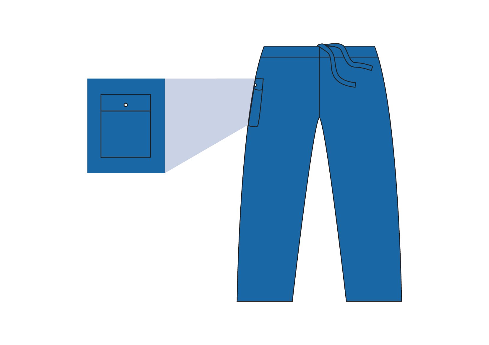 Scrub Pants L Blue - Carton (48)