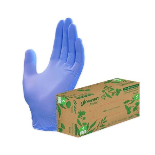 GloveOn Avalon Biodegradable Nitrile Exam Gloves PF Small - Box (200)
