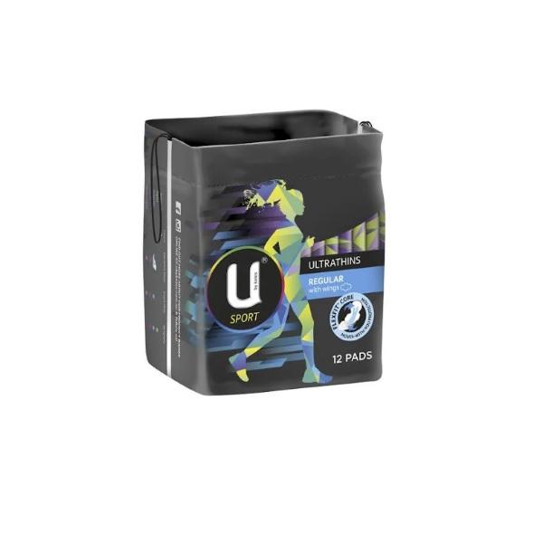 Kotex U Sport U/Thing Wing Reg (Pack 12) - Carton (4)