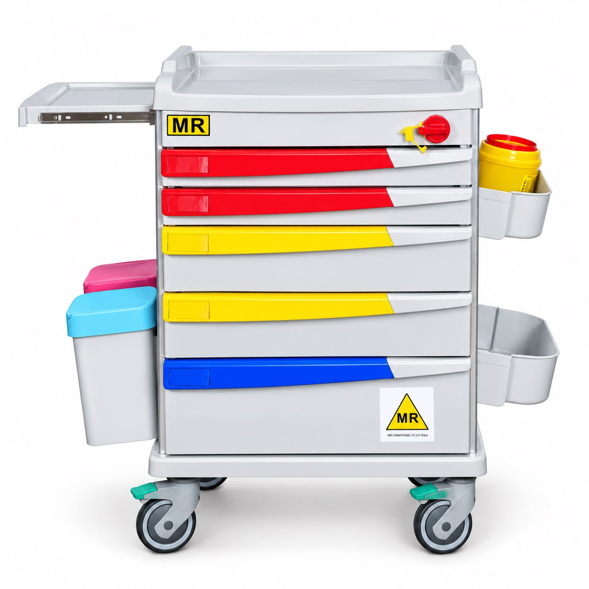 LOGIFORM MRI Safe Emergency Cart 5 Drawers