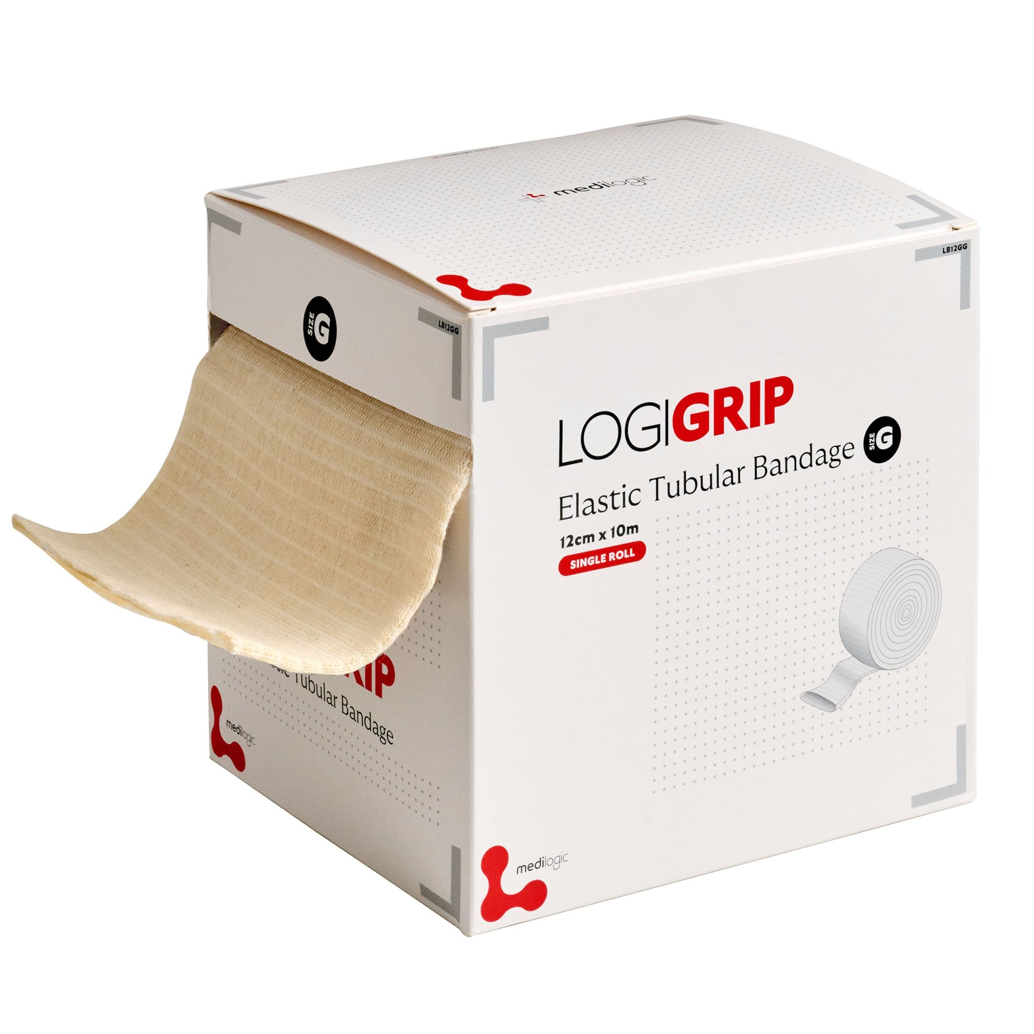 LOGIGRIP Tubular Bandage 12cm x 10m Size G