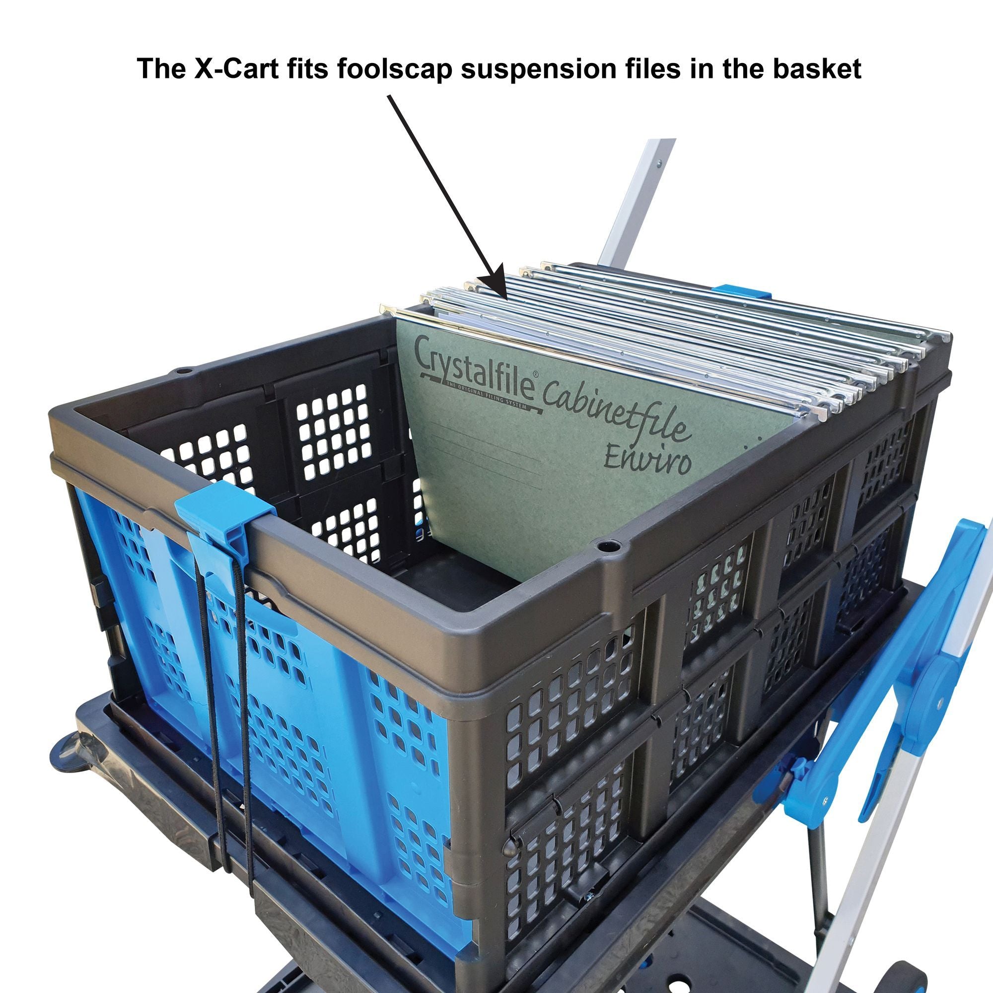 V-Cart Folding Trolley with Folding Basket