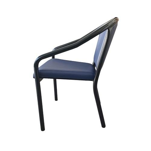 Sara Chair - Black Powdercoated Frame with Neptune Vinyl Upholstery
