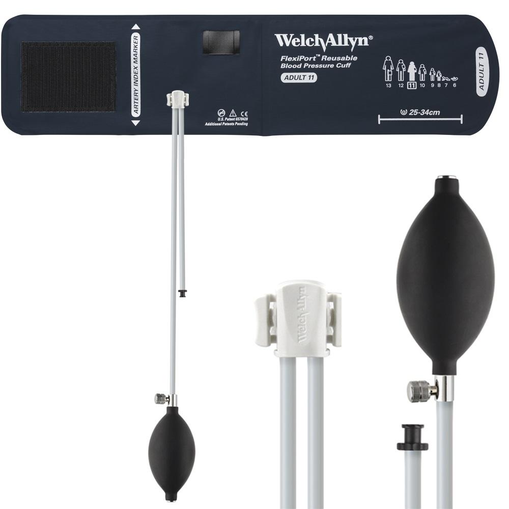 WELCH ALLYN Flexiport Reusable Cuff Size 11 - Adult 25-34cm, 2-tube, Inflation System
