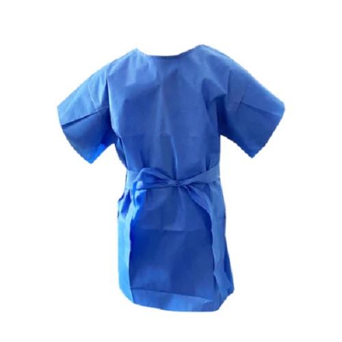 Disposable Paediatric Patient Gown - X/S 68cm long x 58cm width D/Blue - Box (100)