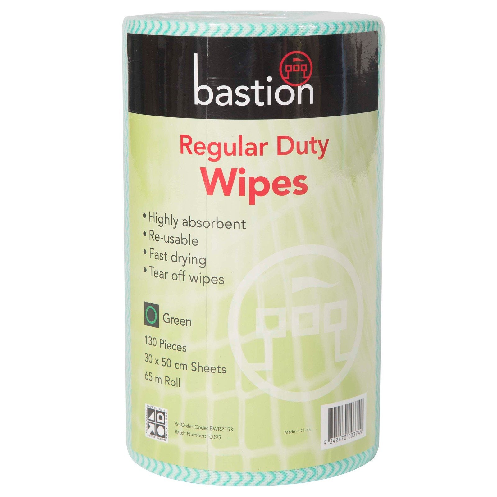 Regular Chux Wipes Green 30cm x 45m Roll - Each