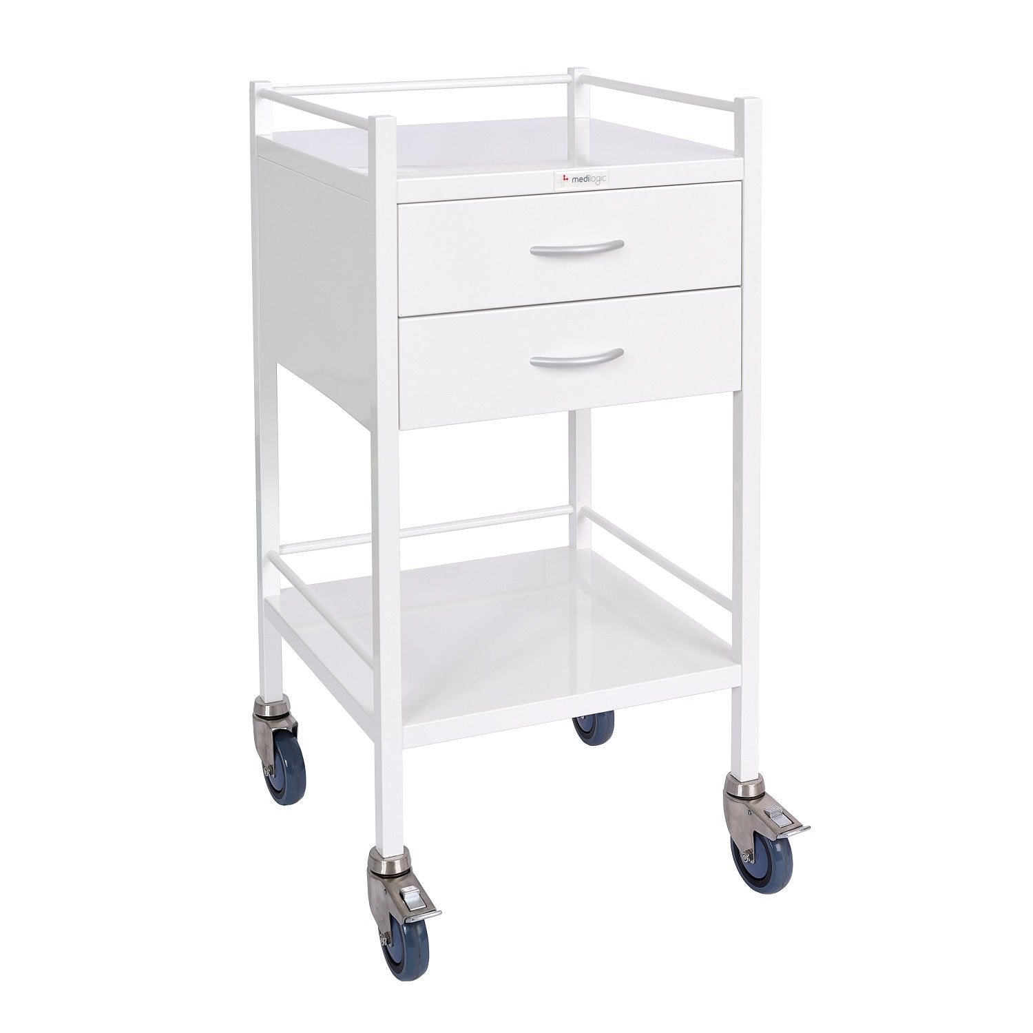LOGIFORM Instrument Trolley Powder Coated White - 2 Drawers