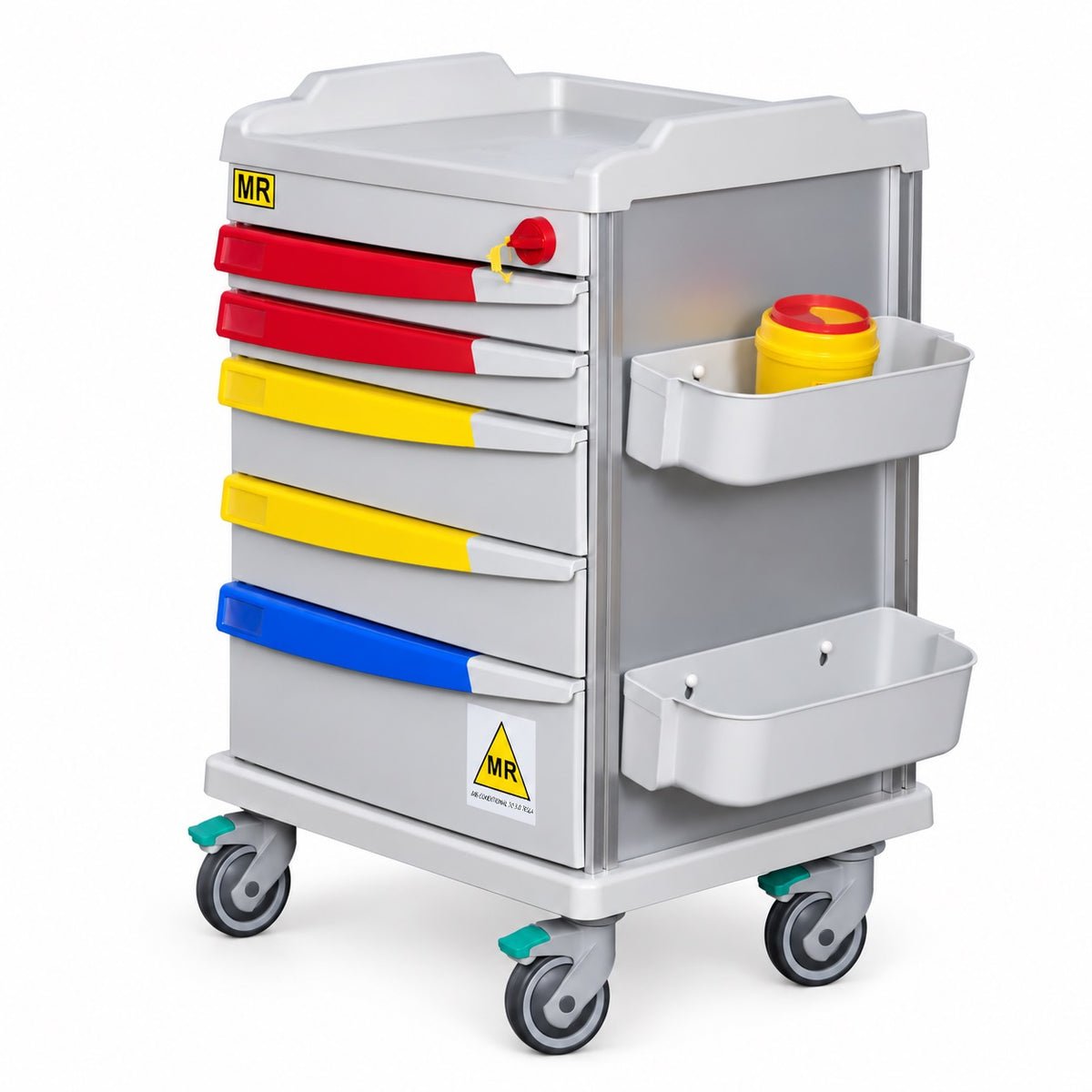 LOGIFORM MRI Safe Emergency Cart 5 Drawers
