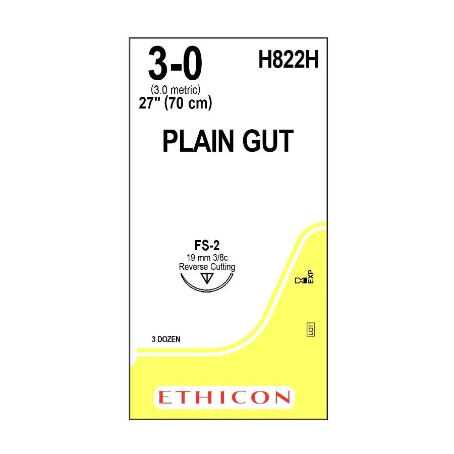 Plain Gut Suture 3/0 FS-2 19mm 70cm - Box (36) Ethicon