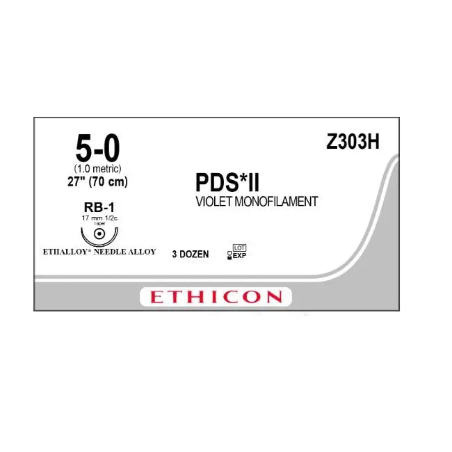 PDS II 5/0 RB-1 70cm (PDP303H) - Box (36) Ethicon