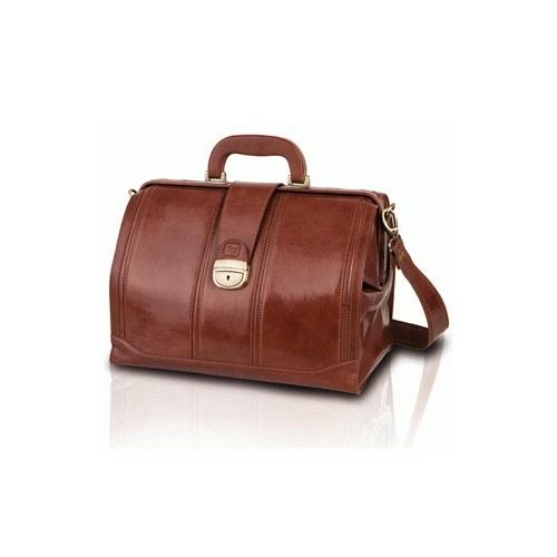 Elite Bags Doctors Traditional Medical Case Brown Leather