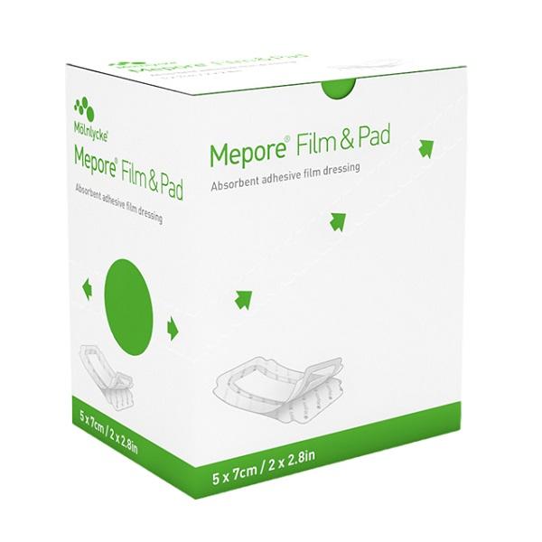 Mepore Dressing Film with Pad 5 x 7cm Oval - Box (85)