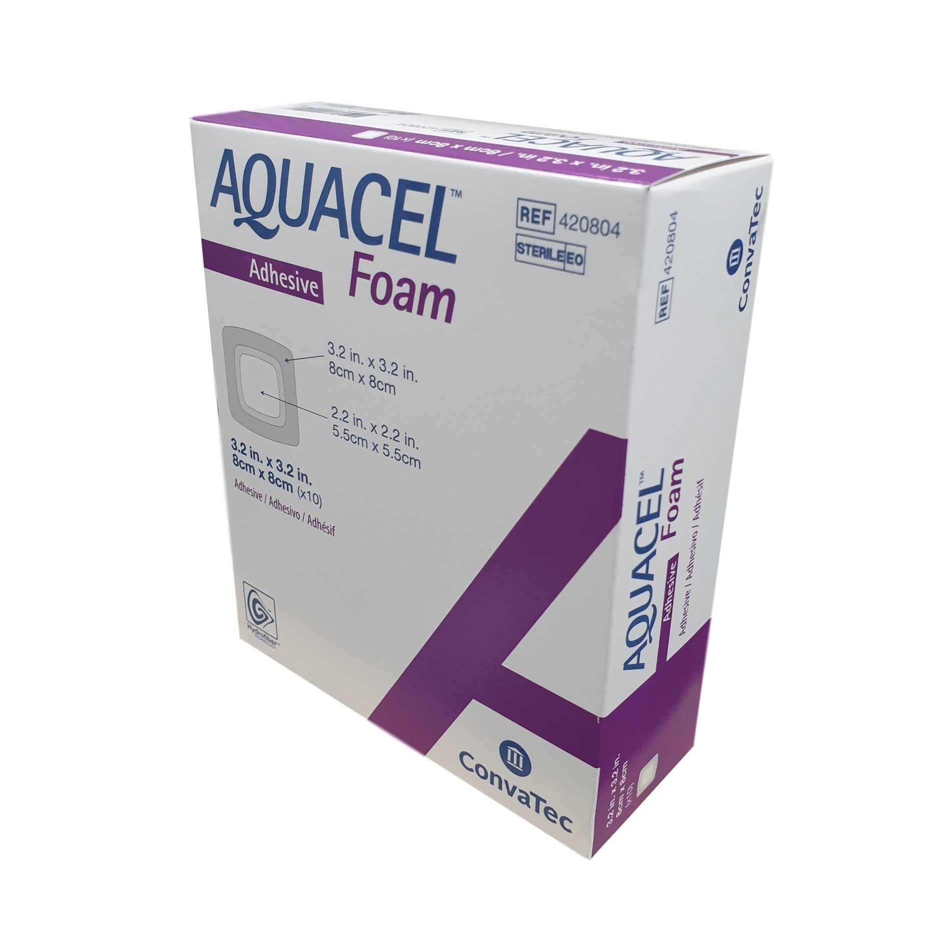 Aquacel Foam Dressing Adhesive 8cm x 8cm - Box (10)