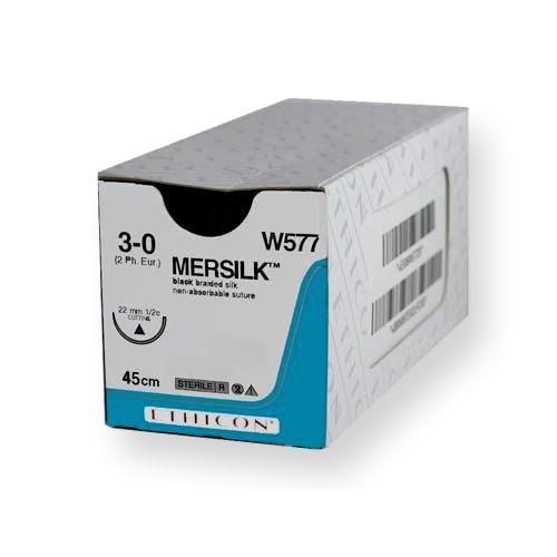 Mersilk 5/0 Suture 75cm C-2 - Box (12)