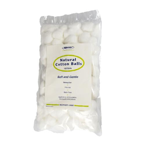 Sentry Medical Cotton Balls Small - 100/Pk