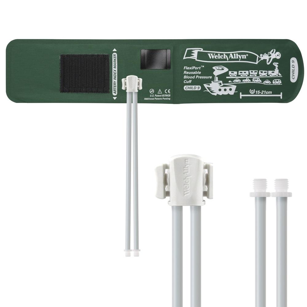 WELCH ALLYN FlexiPort Cuff Size 9 -Child-2 Tubes/Male Screw Connectors (REUSE-09-2SC)