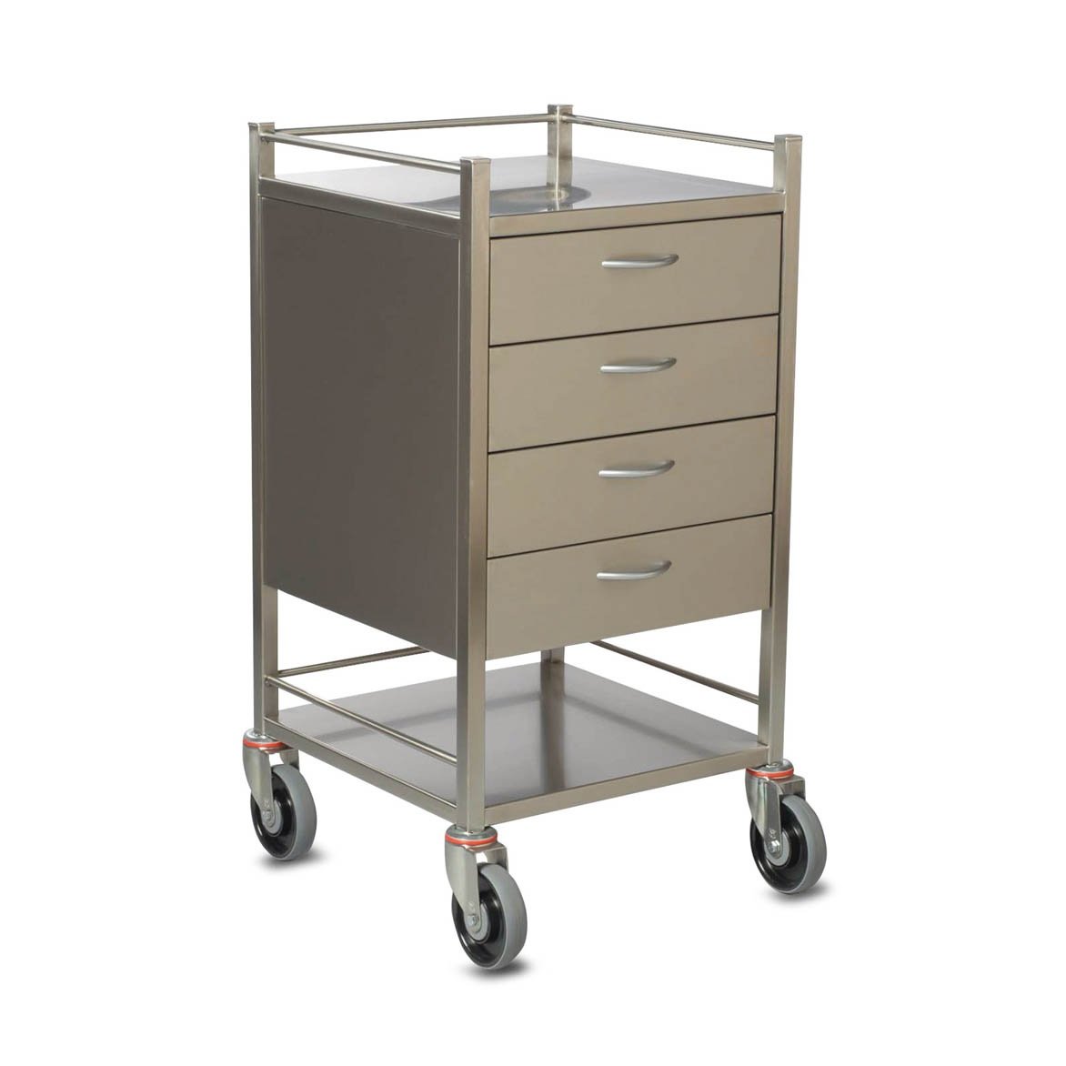 LOGIFORM Instrument Trolley 4 Drawer 500 x 500 x 970mm  S/Steel