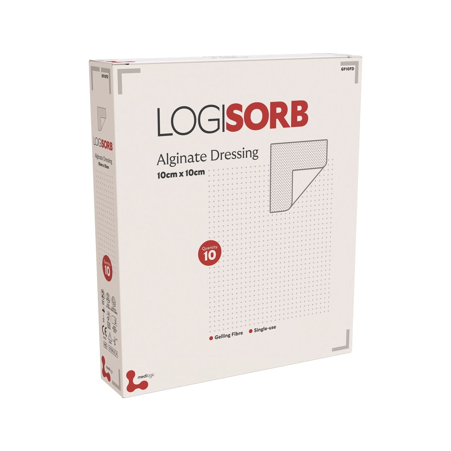 LOGICOLL Ultra Thin Hydrocolloid Dressing 10cm x 10cm - Box (10)