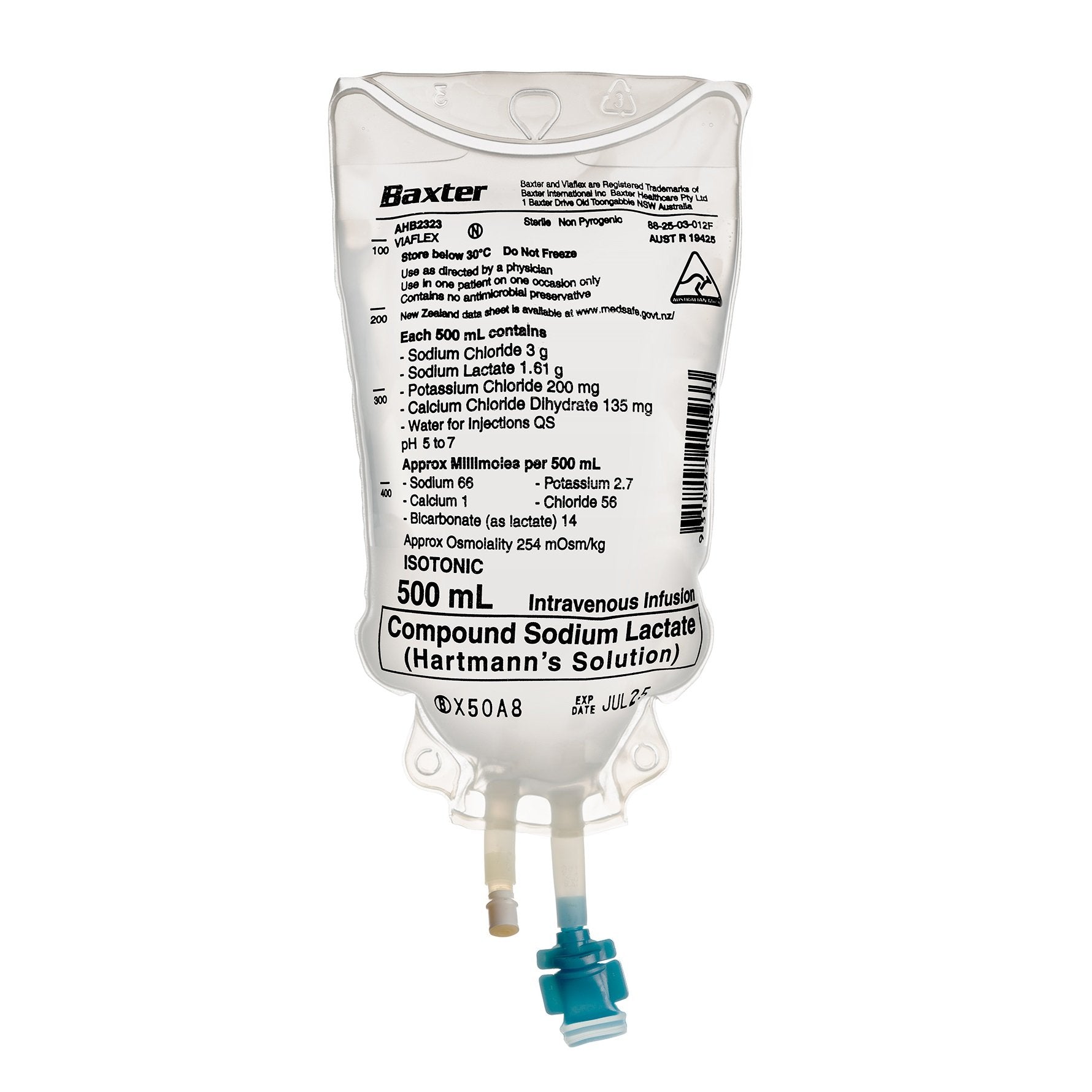 Hartmanns Solution Compound Sodium Lactate IV 500ml - Carton (18)